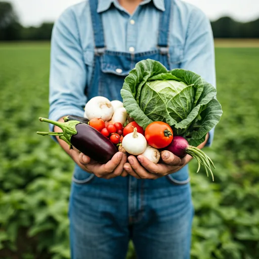 A Verde partner farmer harvesting vegetables in the field