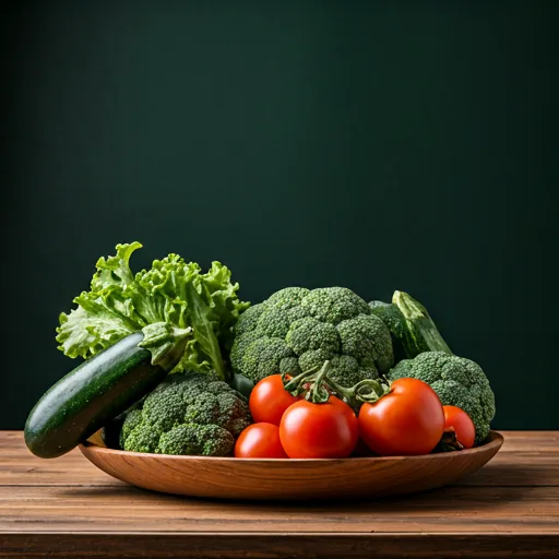 A colorful basket of fresh vegetables